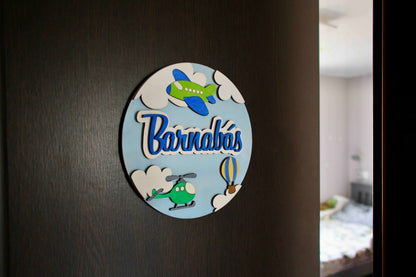 Adventure in the Skies Room Sign – Perfect for Little Explorers!