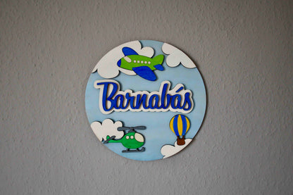 Adventure in the Skies Room Sign – Perfect for Little Explorers!